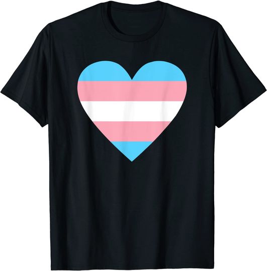 Discover Transgender Flag Heart for Transgender Pride T-Shirt