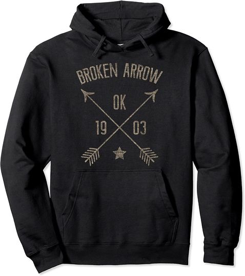 Discover Broken Arrow OK Hoodie Distressed Boho Style Home City