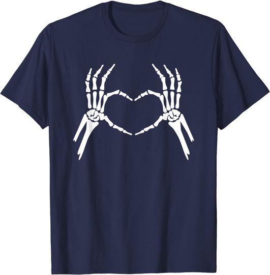Discover Love Skeleton Hands Heart Funny T-Shirt
