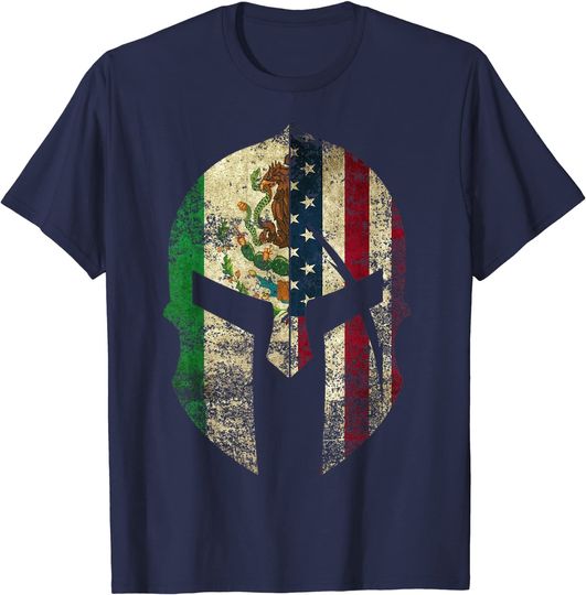 Discover Mexican American Spartan Helmet Chicano Pride T-Shirt