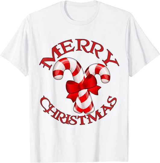Discover Yellow House Outlet: Merry Christmas Candy Canes T-Shirt