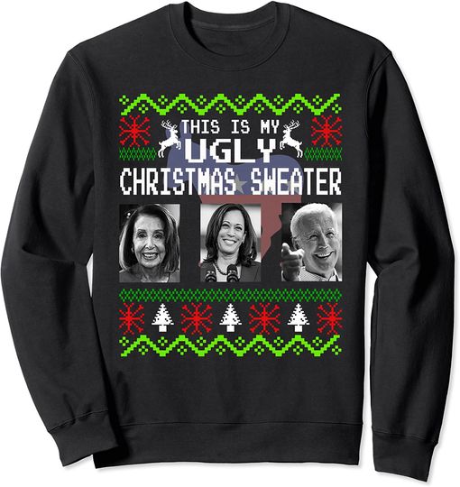Discover This Is My Ugly Christmas Anti-Biden Sweatshirt