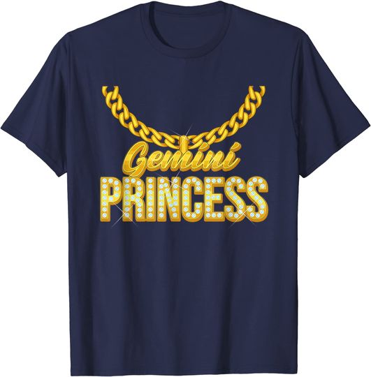 Discover Baby Girl Necklace T-shirt Gemini Princess Zodiac Sign