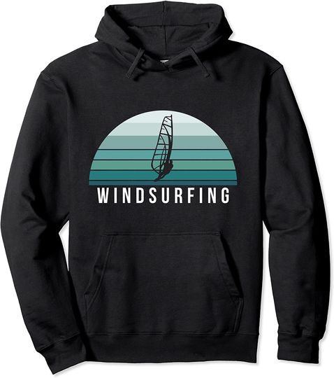 Discover Waveboard Hoodie Vintage Windsurfing Holiday Surfboard Windsurf Pullover