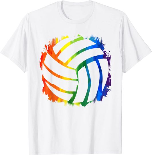 Discover Rainbow Color Volleyball Sports Lovers Gifts T-Shirt