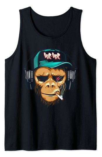 Discover Graffiti Monkey Hip hop Urban Hip Hop Graphic Tank Top