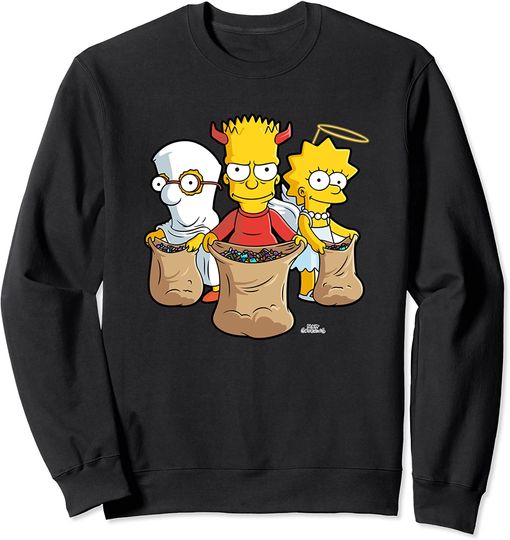 Discover The Simpsons Trick or Treat Treehouse of Horror Halloween Sweatshirt