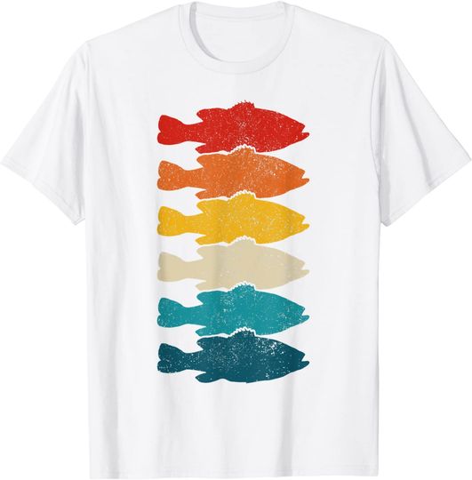 Discover Largemouth Bass Vintage Fish Bass Fishing Fisherman T-Shirt