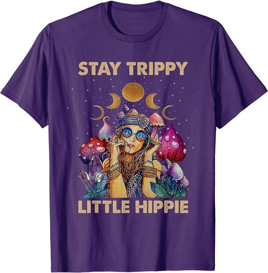Discover Trippy Space T-Shirt Stay Trippy Little Hippie Mushrooms