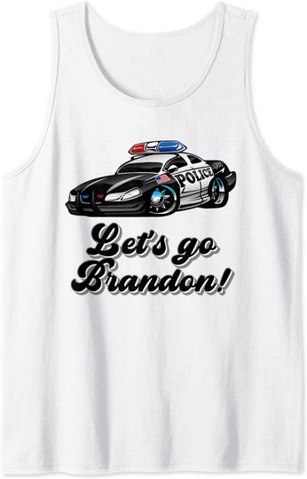 Discover Let's Go Brandon Police Hotrod Vintage Christmas Anti Biden Tank Top