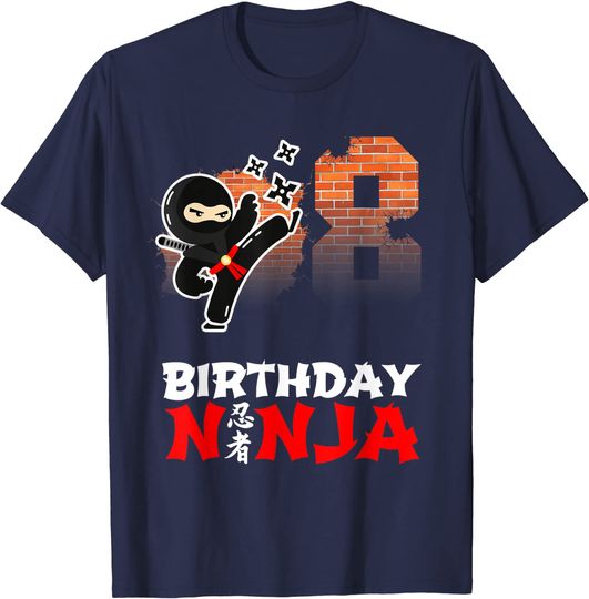 Discover Birthday Ninja T-Shirt  8 Year Old