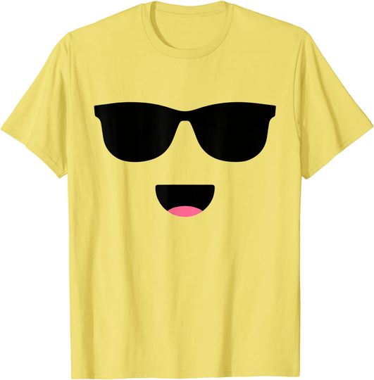 Discover Smile and Sunglasses Happy Grin Smiling Face T-Shirt