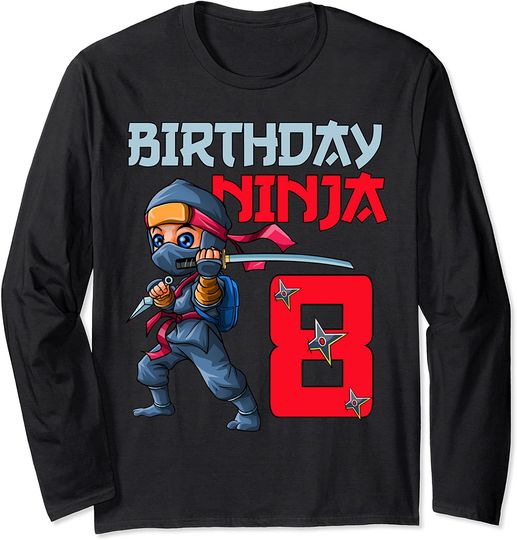 Discover Birthday Ninja Long Sleeve 8th Birthday