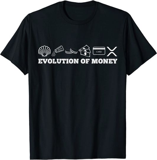 Discover The Evolution Of Money Ripple XRP Crypto Cryptocurrency T-Shirt