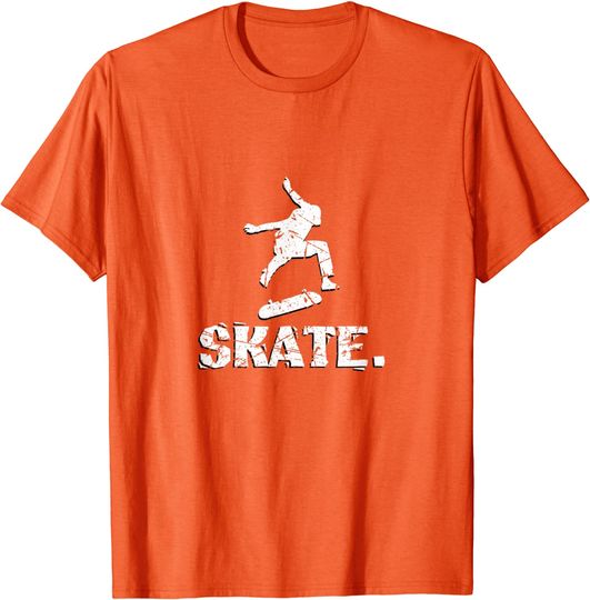 Discover Skateboard Silhouette T-shirt Vintage skate kickflip skateboard skater art