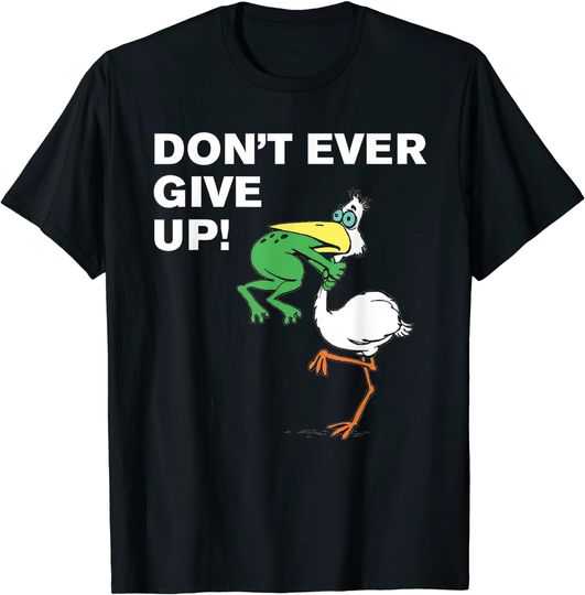 Discover Never Give Up Frog T-shirt