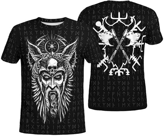 Discover Odin Raven Raven Vegvisir Viking T-Shirt