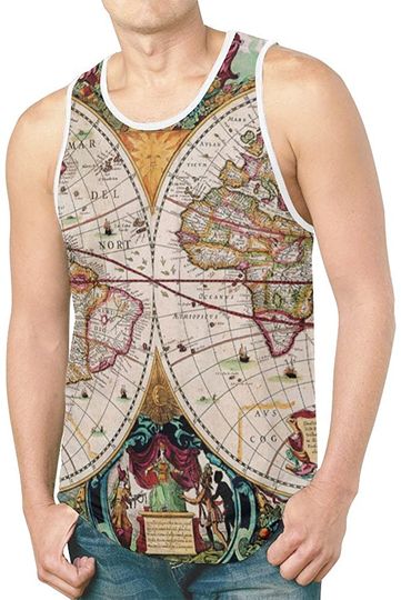 Discover Old World Map Men's 3D Printed Tank Top
