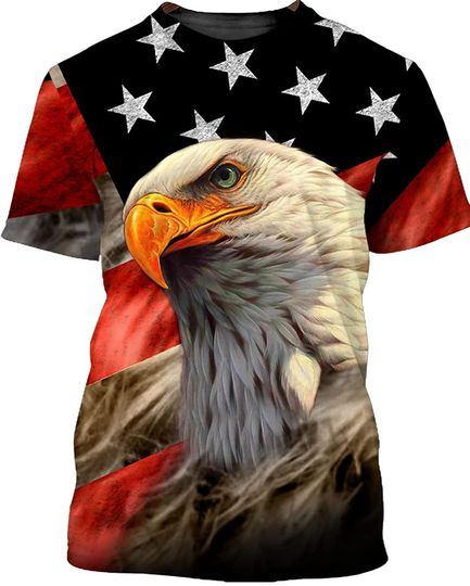 Discover Bald Eagle in Stars and Stripes 3DT Shirt