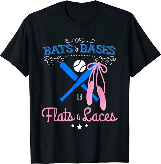 Discover Baseball Laces T-Shirt Baseball Bats Bases Flats Laces Gender Reveal Party Supplies