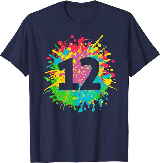 Discover Splatter T-Shirt 12th Birthday Paint Splashes