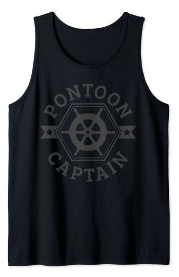 Discover Pontoon Captain Tank Top Boat Nautical Gift