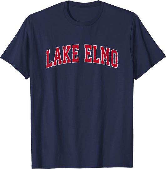 Discover Elmo T-Shirt Lake Elmo Minnesota MN Vintage Sports Design Red Design
