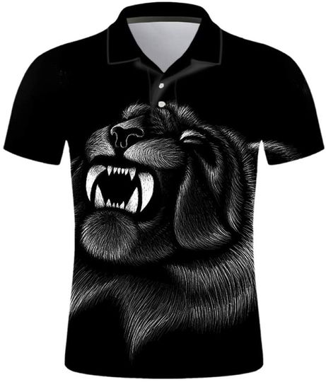 Discover Unisex Summer Casual Novelty Lapel Polo Shirt