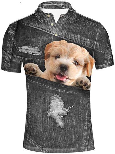 Discover Horse 3D Print Men's Modern Polos Shirt Fashion Short Sleeve