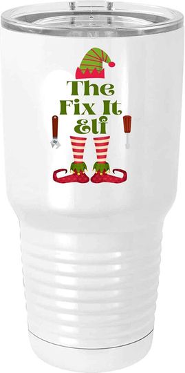 Discover Elf Lover Fix It Elf Present Ringneck Tumbler