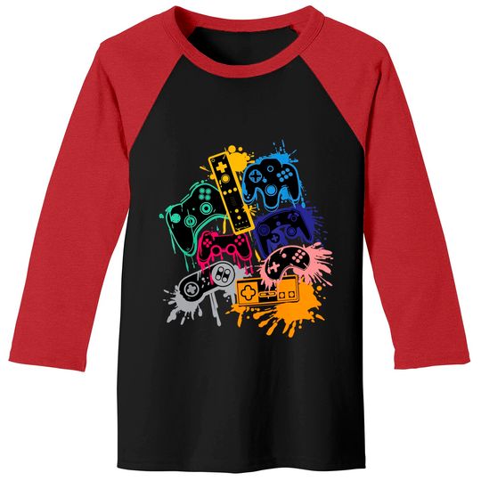 Discover Control All The Things Video Game Controller Baseball Tee
