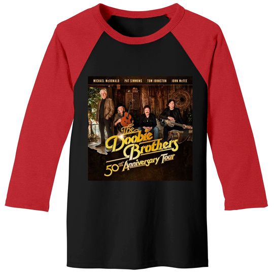 Discover The Doobie Brothers Doobie Arst Brothers Vintage Band 50th Anniversary Baseball Tee