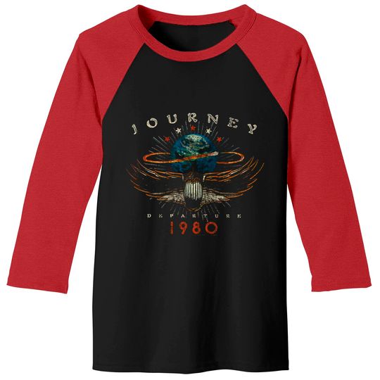 Discover American Classics Journey 1980 Black Womens Distressed Baseball Tee Tee