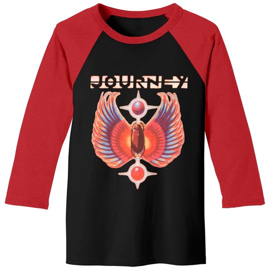 Discover Journey Rock Band Music Group Colored Wings Logo Baseball Tee