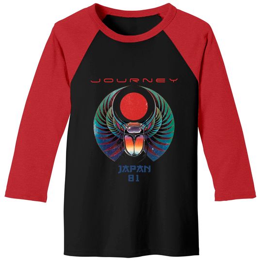 Discover Journey Rock Band Music Group Scarab Beetle Logo Japan 1981 Adult Baseball Tee Tee