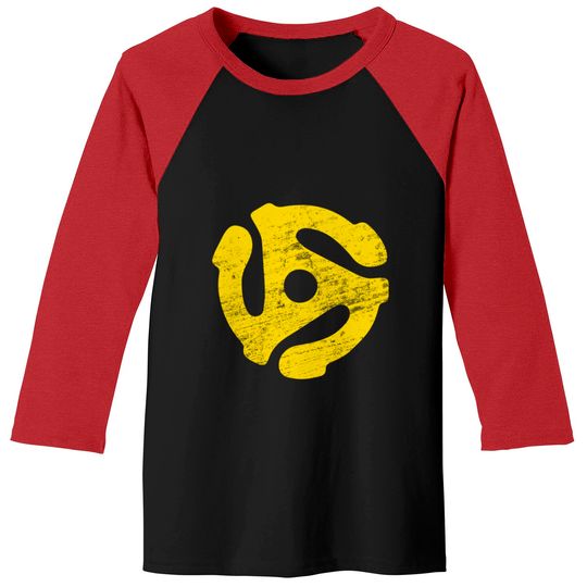 Discover Vinyl Record 45 Rpm Spindle Adapter Baseball Tee