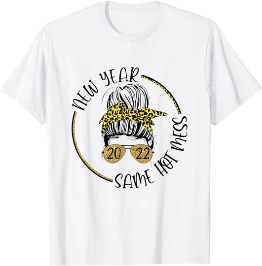 Discover New Year Same Hot Mess Leopard, New Years Eve Party T-Shirt