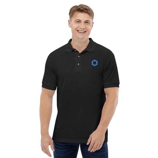 Discover Chainlink LINK Crypto Polo | Embroidered Golf Shirt