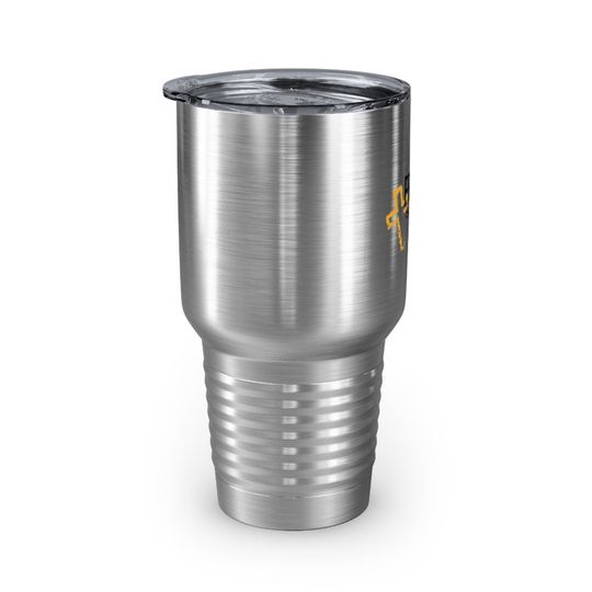 Discover Freedom Over Fear Christian Woman Stainless Steel Ringneck Tumbler, 30oz