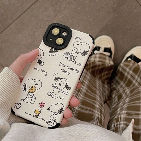 Discover You Make Me Happy Snoopy Family Phone Case For iPhone 11 12 13 mini pro max