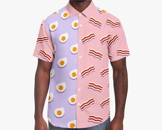 Discover Bacon N Eggs Novelty Button Up Down Shirt - Hawaiian