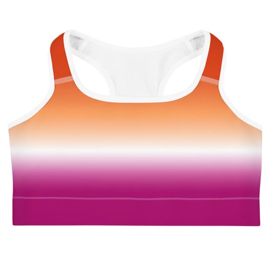 Discover Community Lesbian Pride Flag Sports Bra