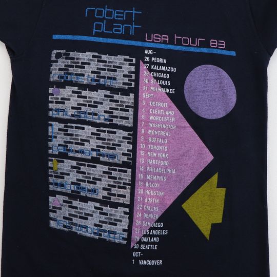 Discover vintage 1983 Robert Plant The Principle Of Moments USA Tour Shirt