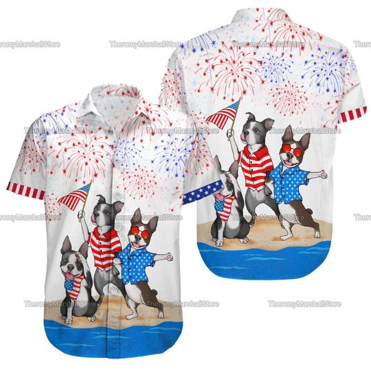 Discover Boston Terrier Hawaiian Shirt