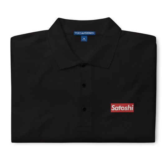 Discover Satoshi Crypto Premium Polo | Embroidered Shirt