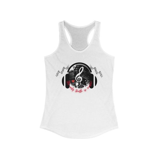 Discover Women's Ideal Racerback Tank - Music