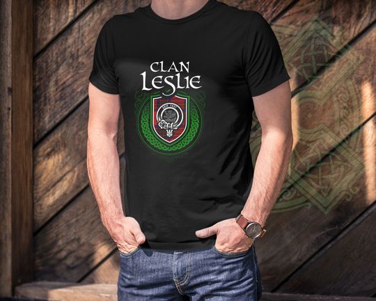 Discover Clan Leslie Scottish Tartan T-Shirt