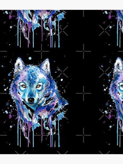 Discover Wolf Watercolor Pattern Backpack