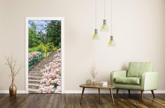 Discover Roses Self-Adhesive Door Mural