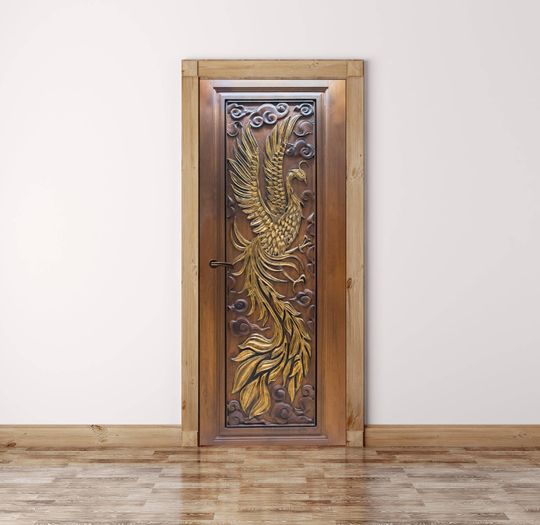 Discover Wood Carving Self-Adhesive Decal for Doors